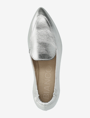Bianco - BIATRACEY Leather Loafer Metallic - instappers - silver - 3