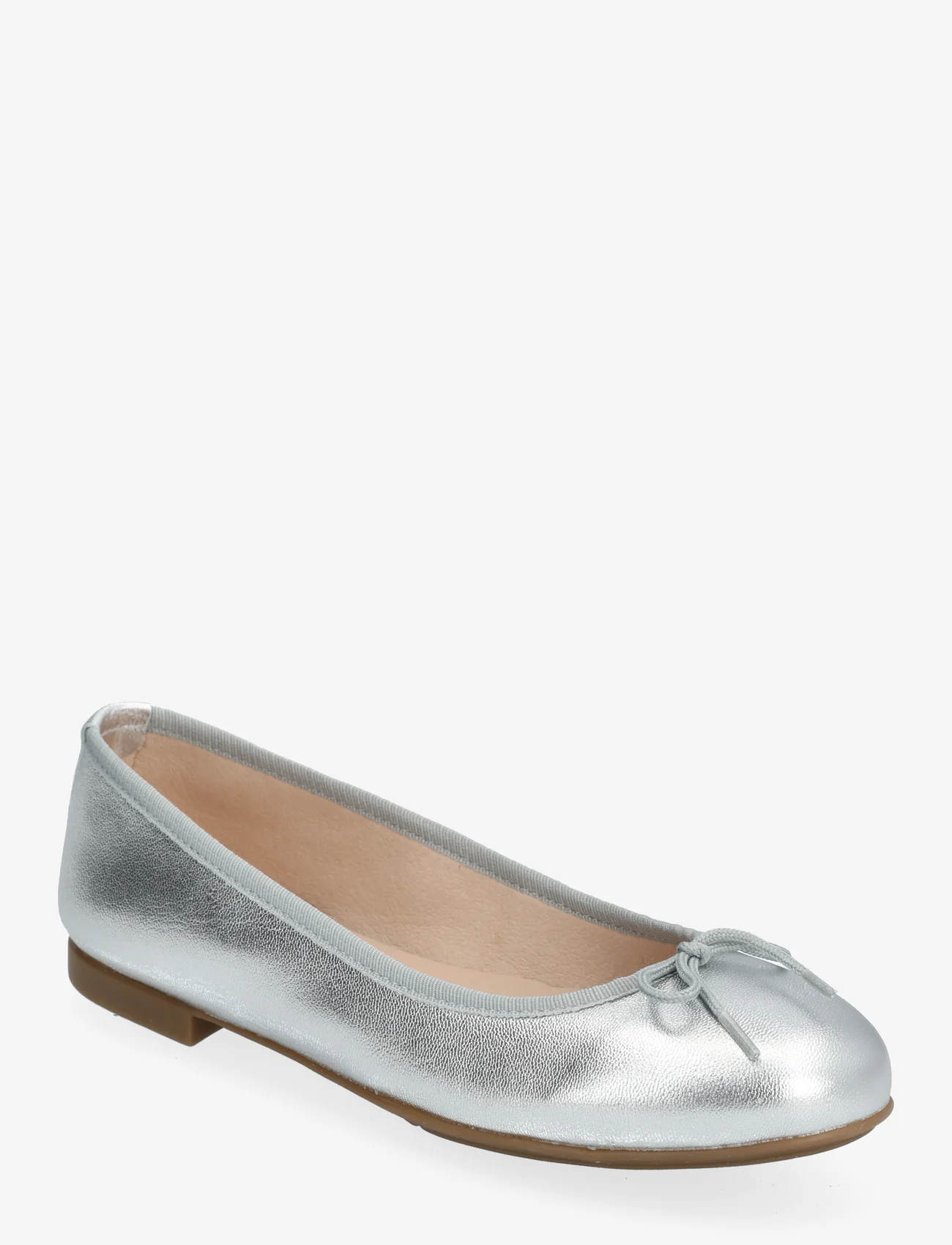 Bianco - BIAMADISON Ballerina Metallic Leather - festtøj til outletpriser - metallic silver - 0