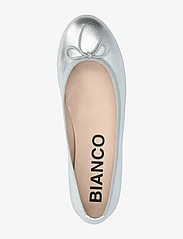 Bianco - BIAMADISON Ballerina Metallic Leather - party wear at outlet prices - metallic silver - 3