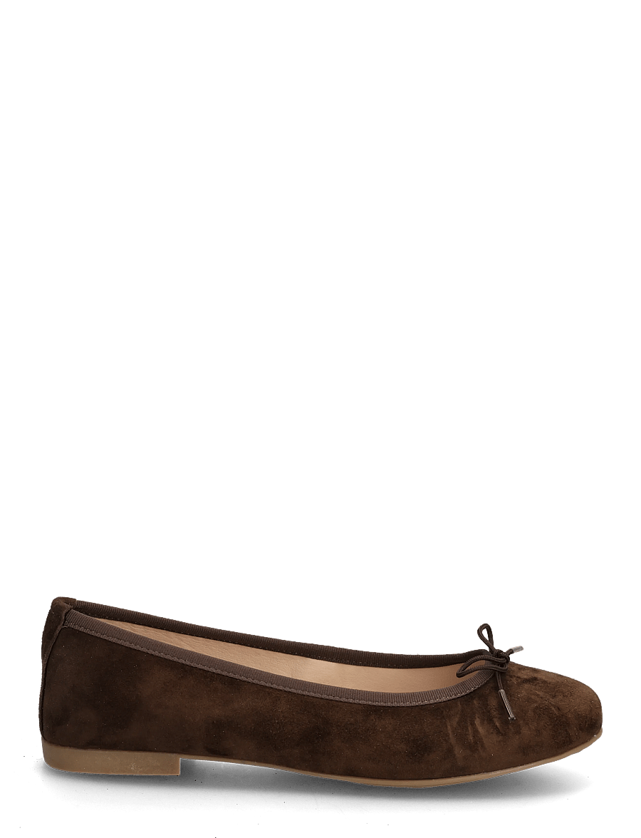 Bianco - BIAMADISON Ballerina Suede - konfirmationstøj - brown - 1