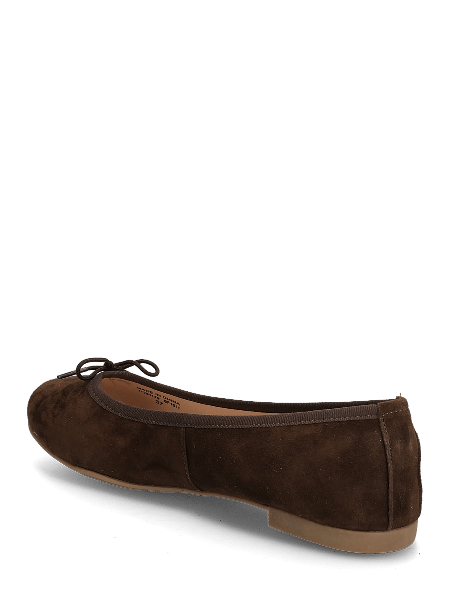 Bianco - BIAMADISON Ballerina Suede - konfirmationstøj - brown - 2