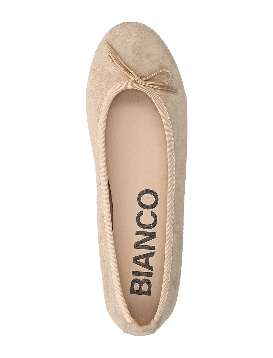 Bianco - BIAMADISON Ballerina Suede - konfirmation - sand - 3