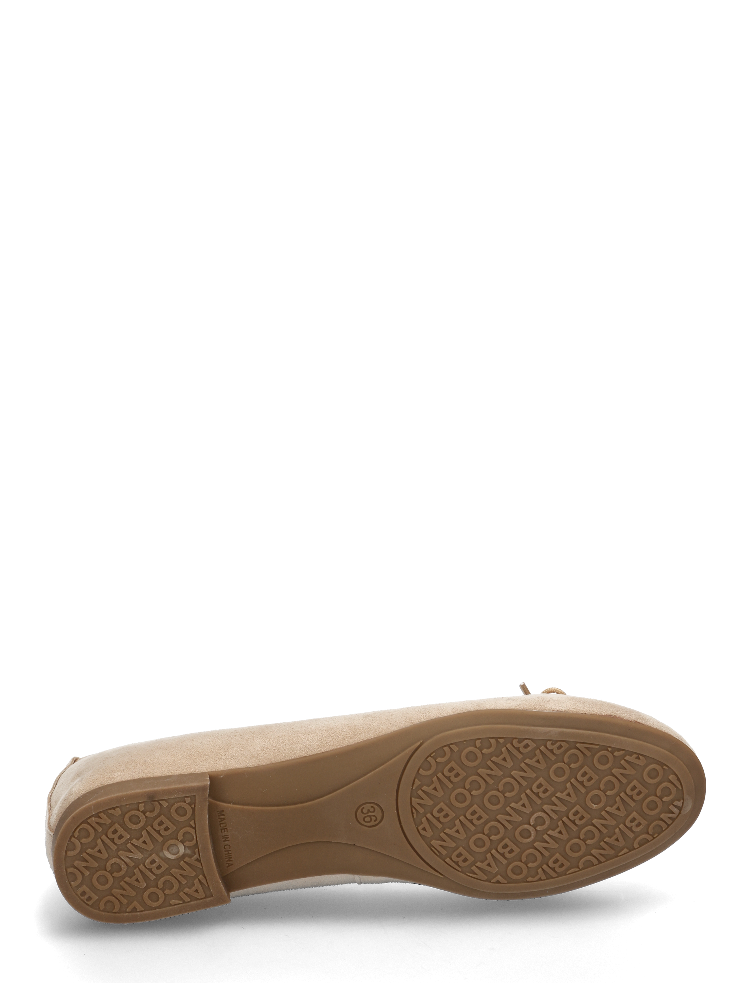 Bianco - BIAMADISON Ballerina Suede - konfirmation - sand - 4