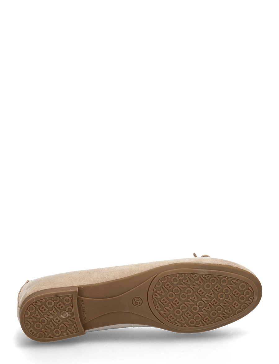 Bianco - BIAMADISON Ballerina Suede - konfirmation - sand - 4