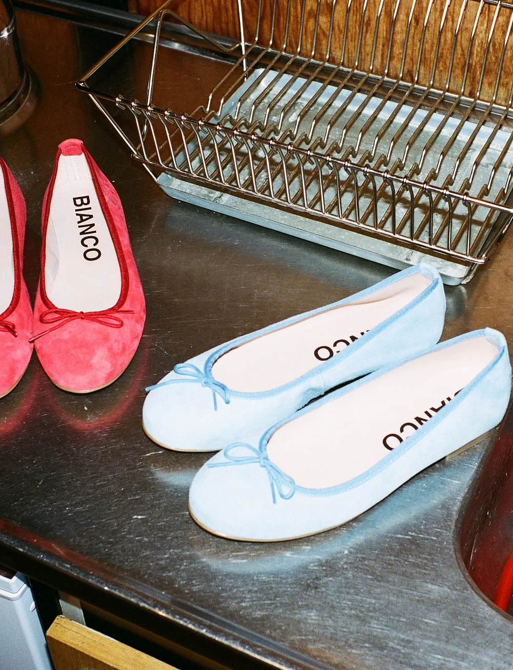 Bianco - BIAMADISON Ballerina Suede - særlige begivenheder - sky blue - 0