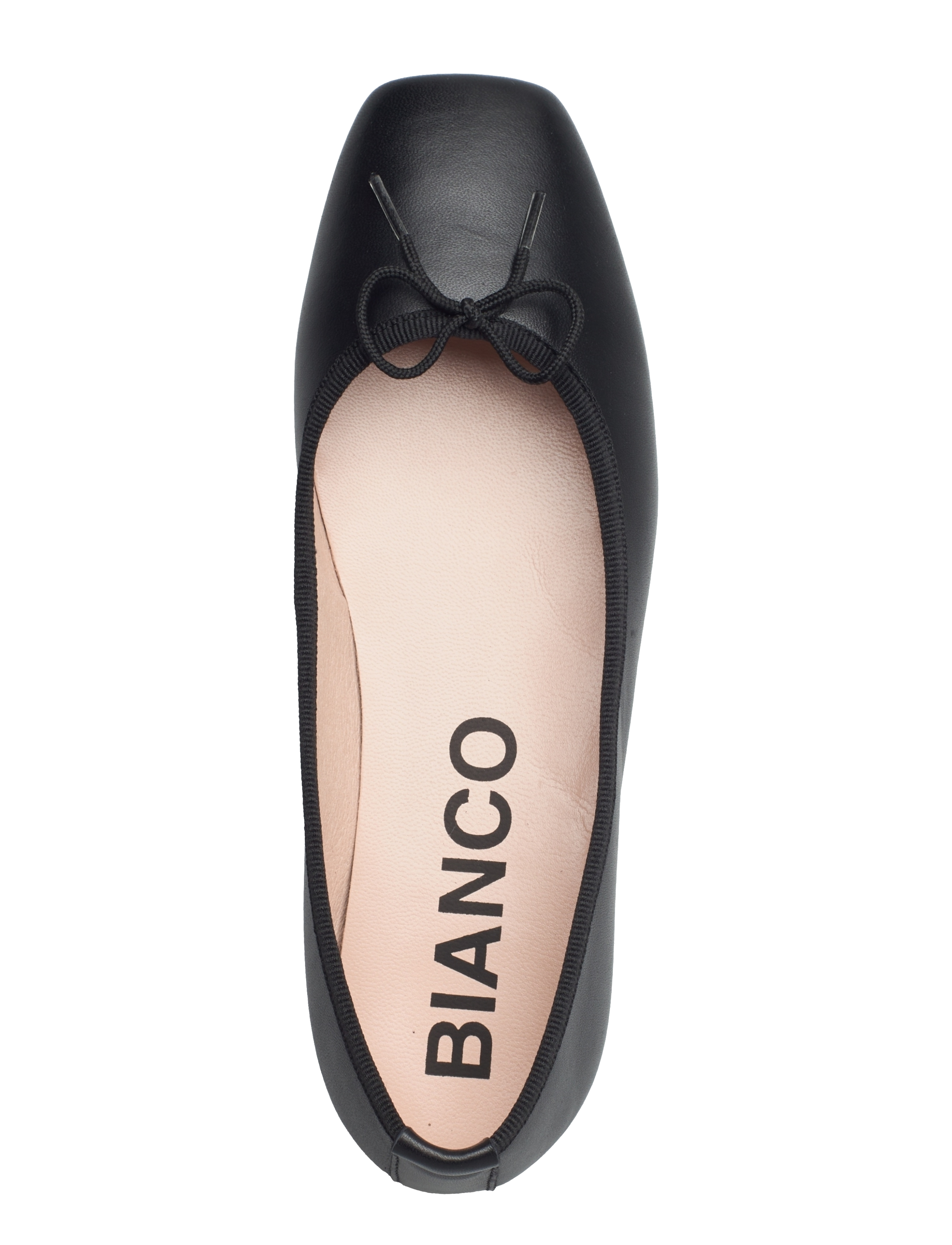 Bianco - BIAEMILY Karré Ballerina Smooth Leather - black - 4