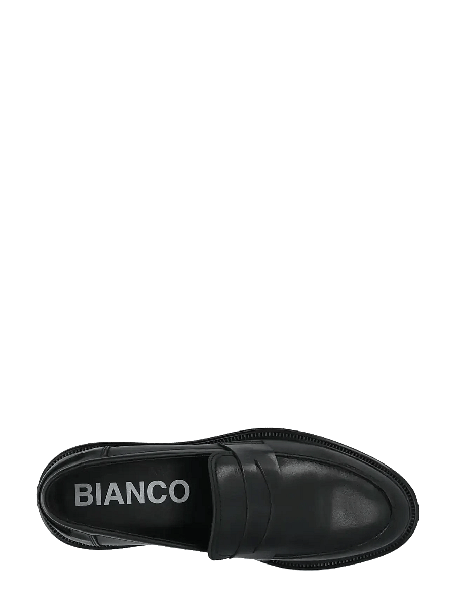 Bianco - BIAADDA Penny Loafer Smooth Leather - black - 5