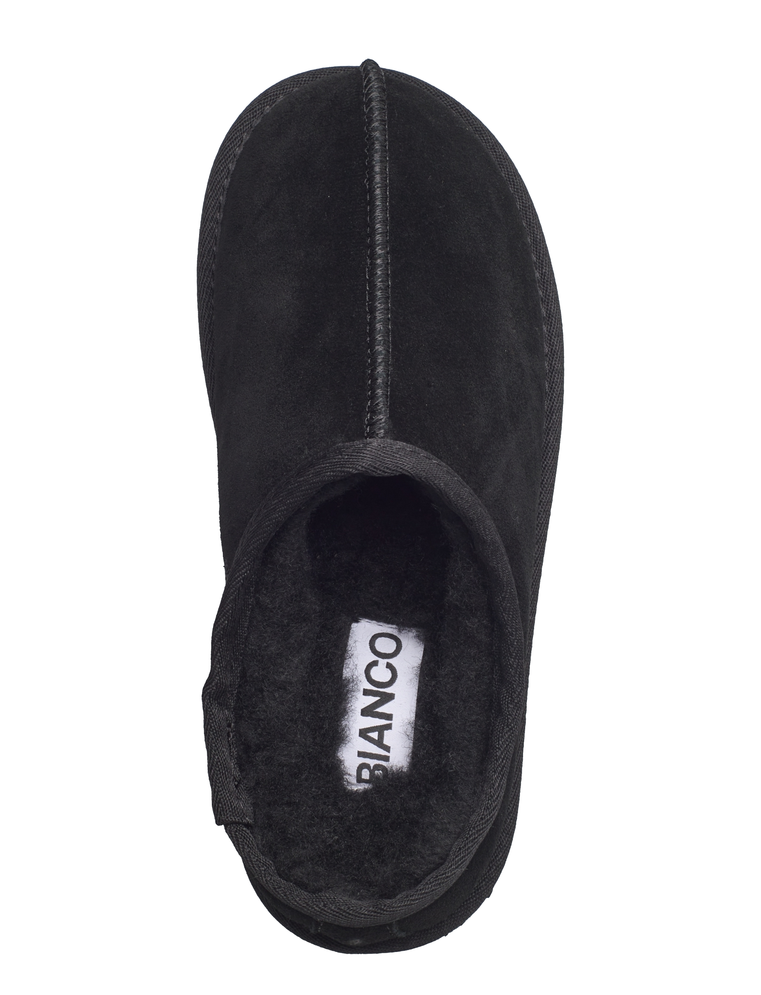 Bianco - BIASNOW Slip In Shoe Suede - flade mules - black - 3