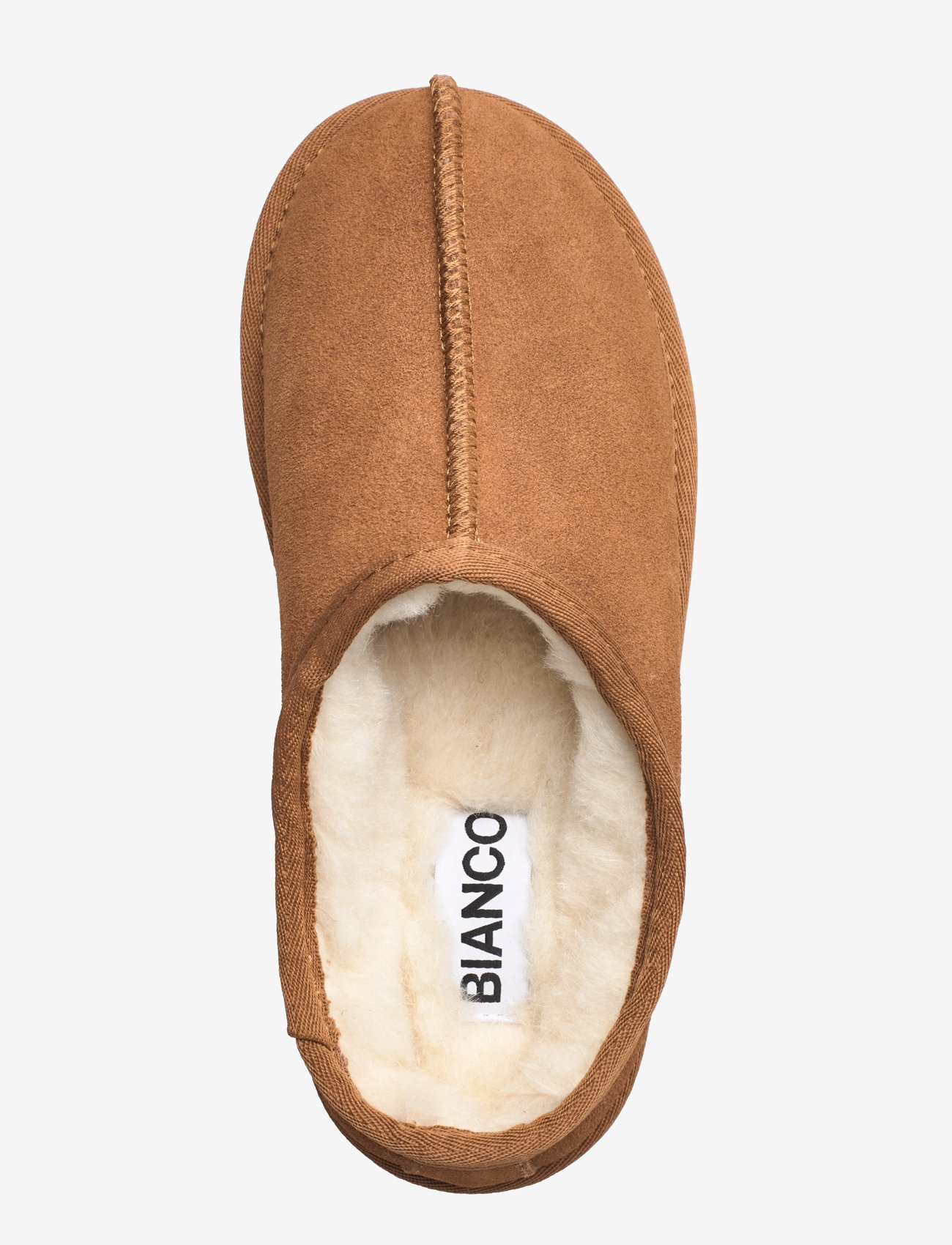 Bianco - BIASNOW Slip In Shoe Suede - platta mules - cognac - 3