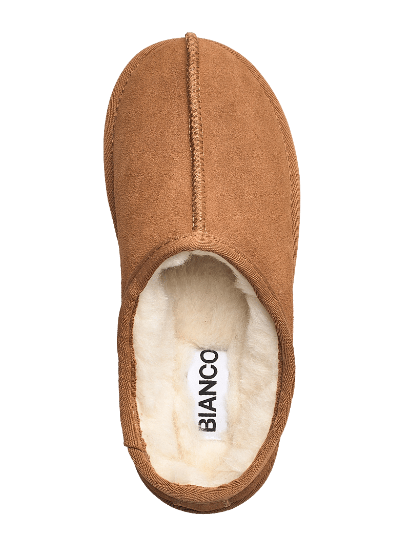 Bianco - BIASNOW Slip In Shoe Suede - kontsata muula-stiilid jalanõud - cognac - 3