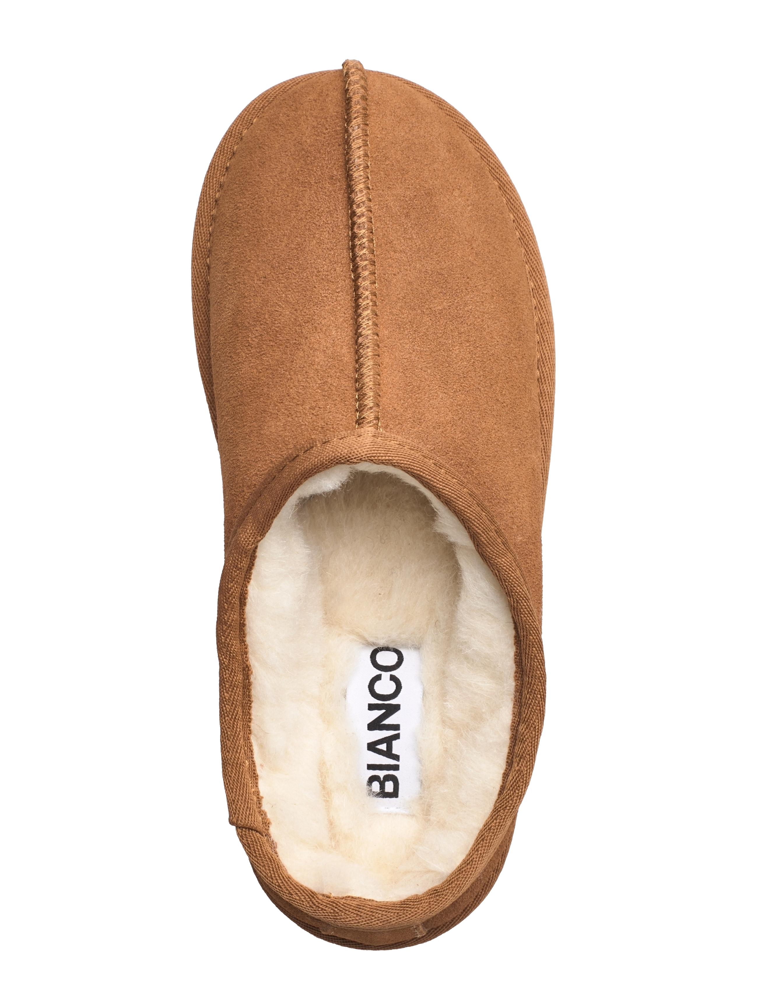 Bianco - BIASNOW Slip In Shoe Suede - tasapohjaiset pistokkaat - cognac - 3