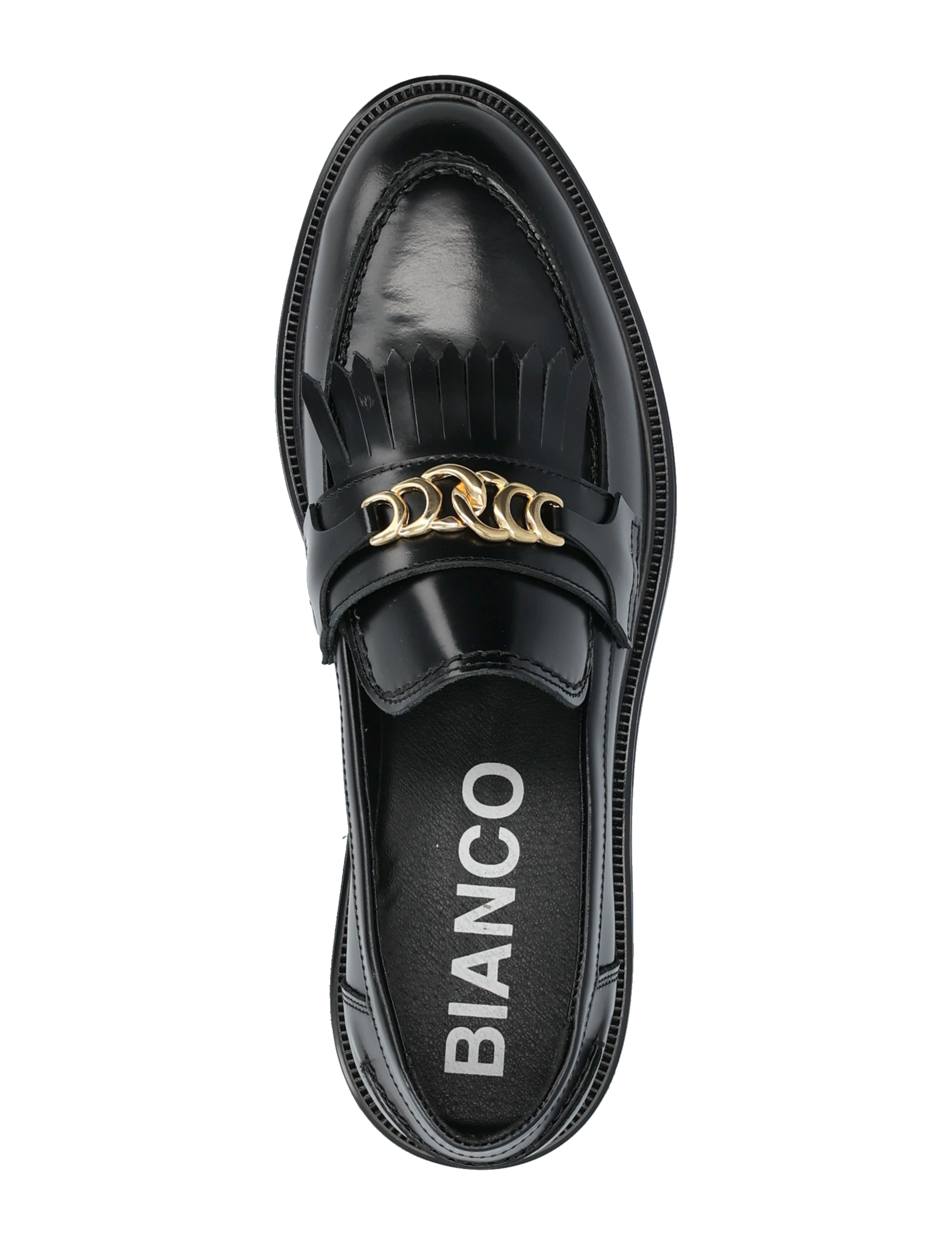 Bianco - BIAADDA Fringe Chain Loafer Polido - fashion trends - black - 3