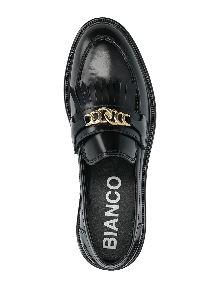 Bianco - BIAADDA Fringe Chain Loafer Polido - fashion trends - black - 3