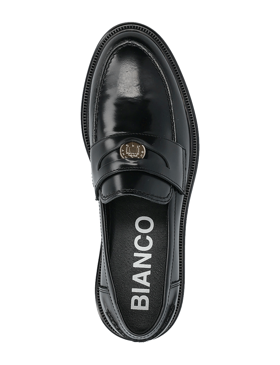 Bianco - BIAADDA Penny Loafer Coin Polido - black - 4