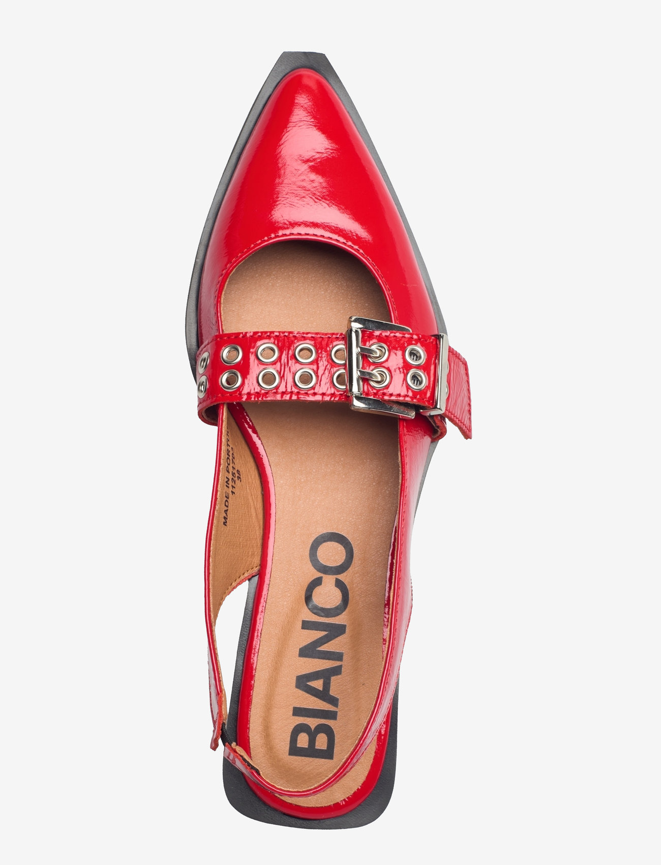 Bianco - BIAVICTORIA Single Buckle Slingback Leather - madalad slingback-kingad - red nappalak - 3