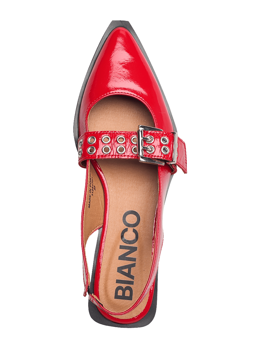 Bianco - BIAVICTORIA Single Buckle Slingback Leather - besondere anlässe - red nappalak - 3