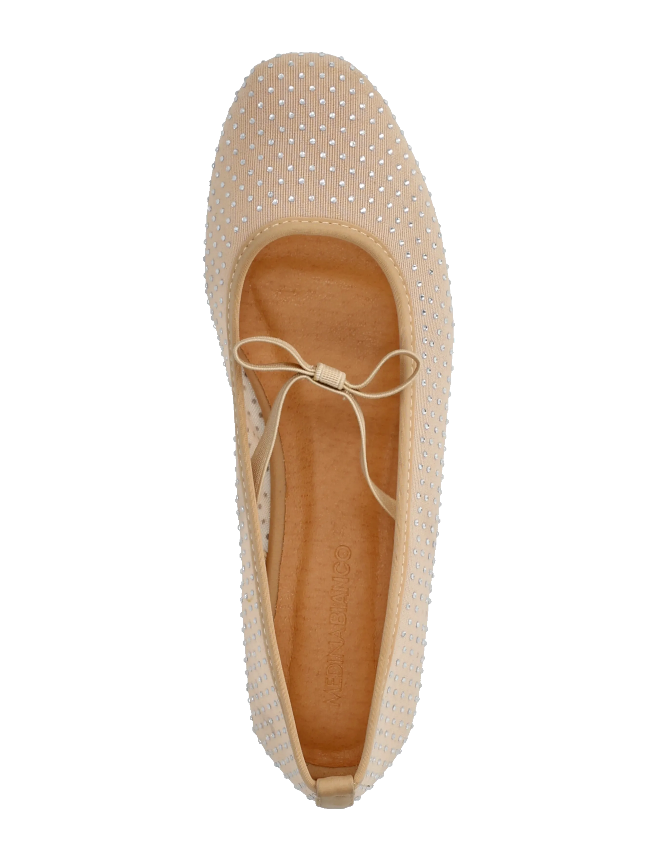 Bianco - Fall Rhinestone Bow Ballerina #M - besondere anlässe - nude - 3