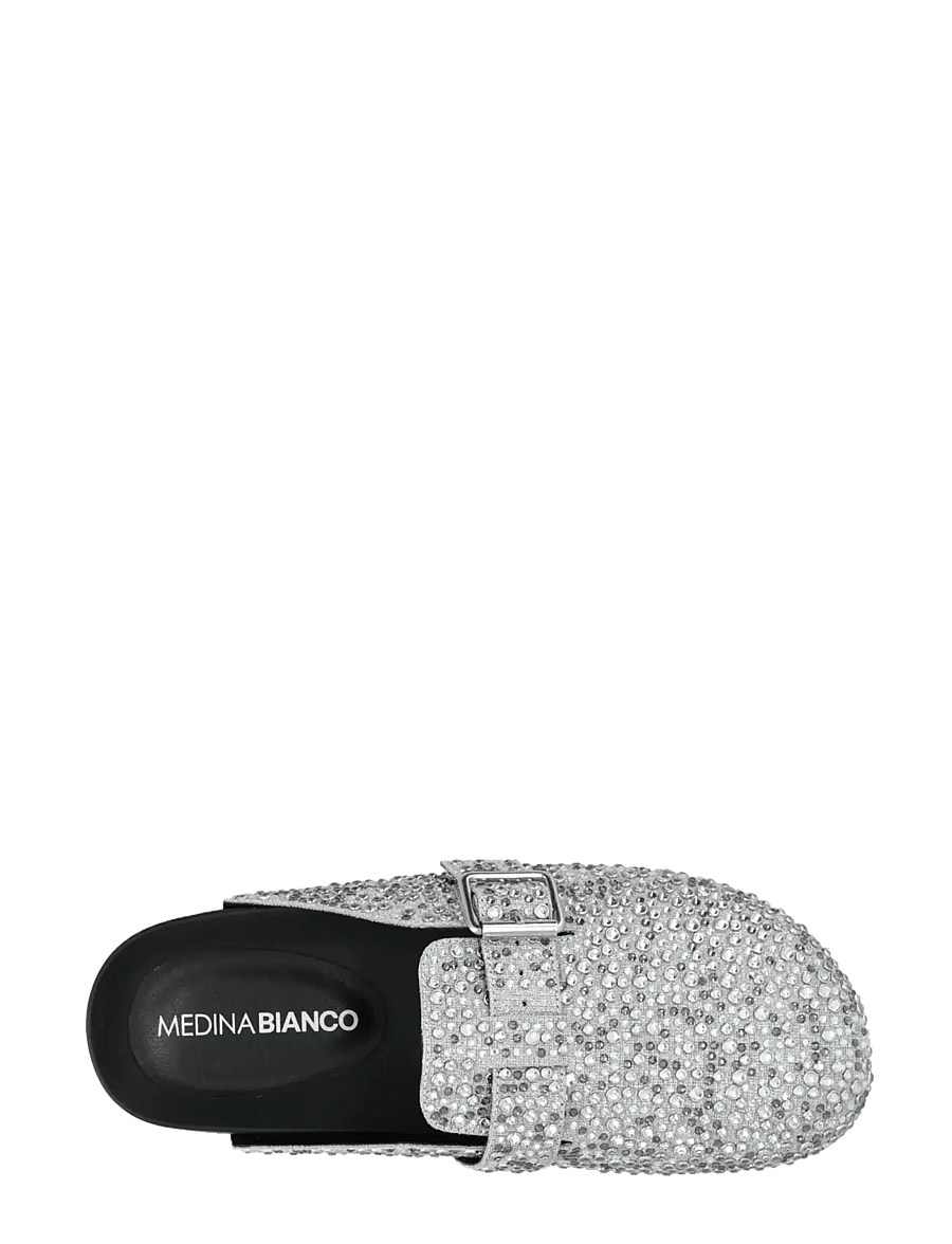 Bianco - Sand Mule Simili Stones #P - silver - 4