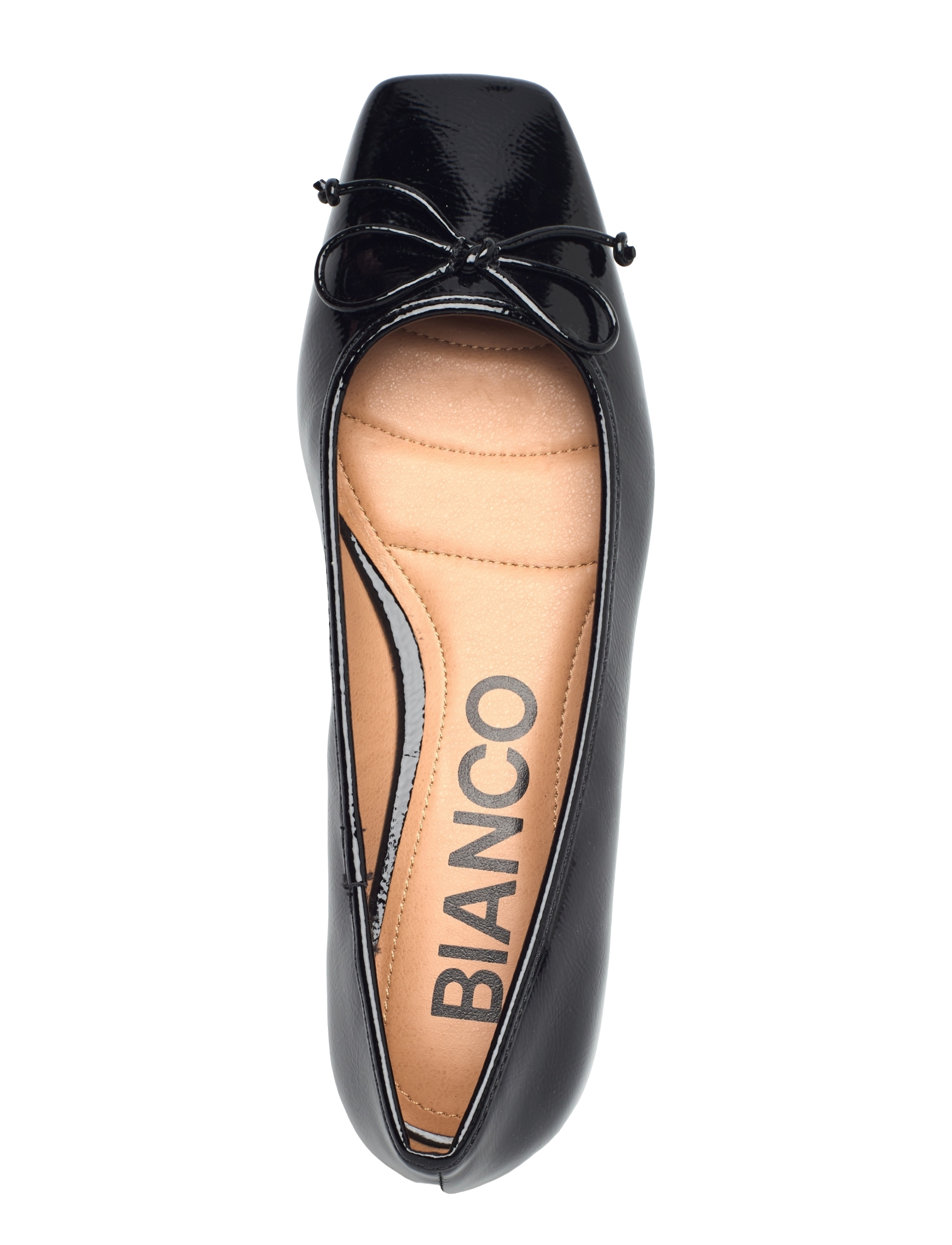 Bianco - BIAROSE Karré Ballet Flat Faux Leather - special occasions - black patent - 4