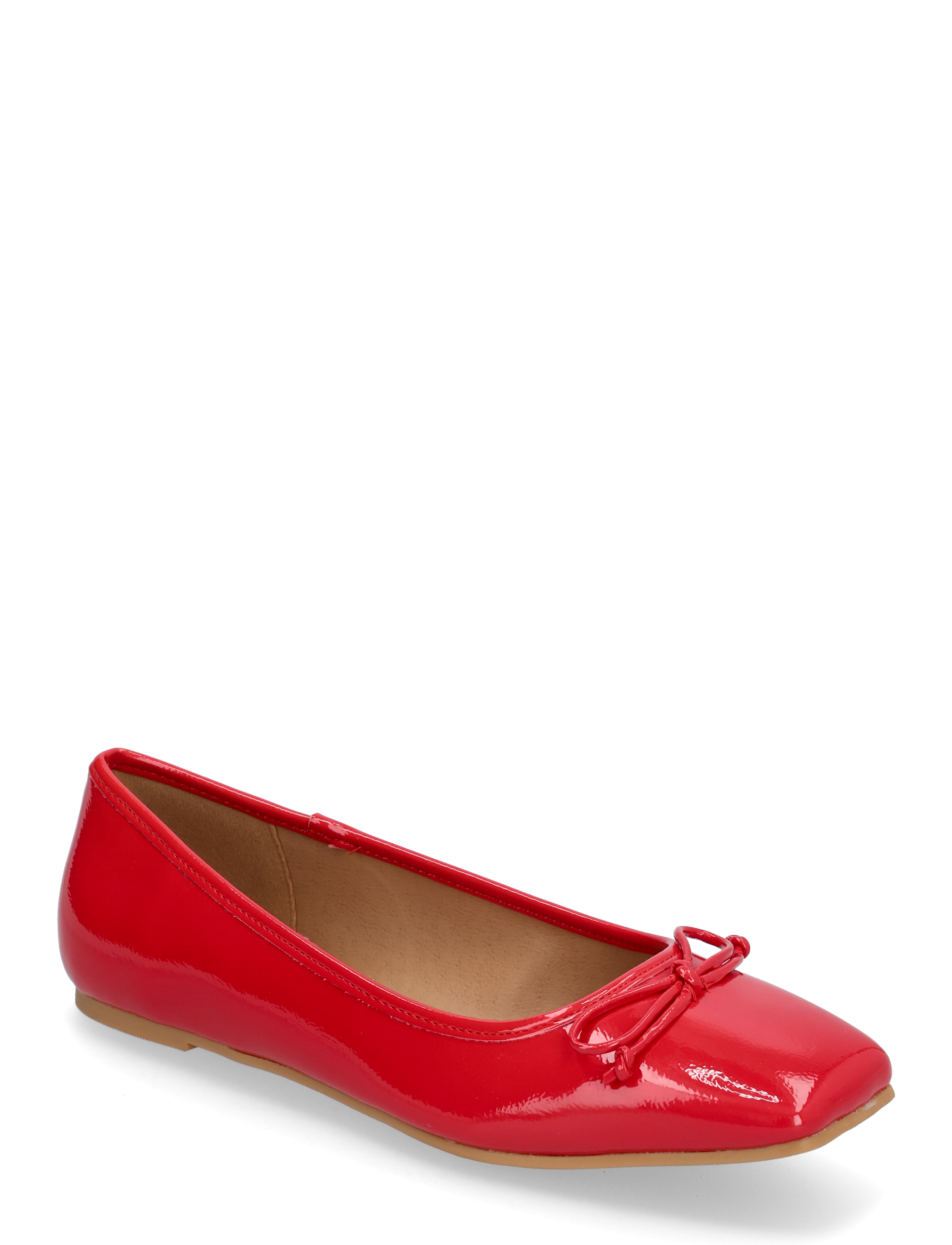 BIANCO Biarose Karré Ballet Flach Faux Leder Rot - 36 - Damen