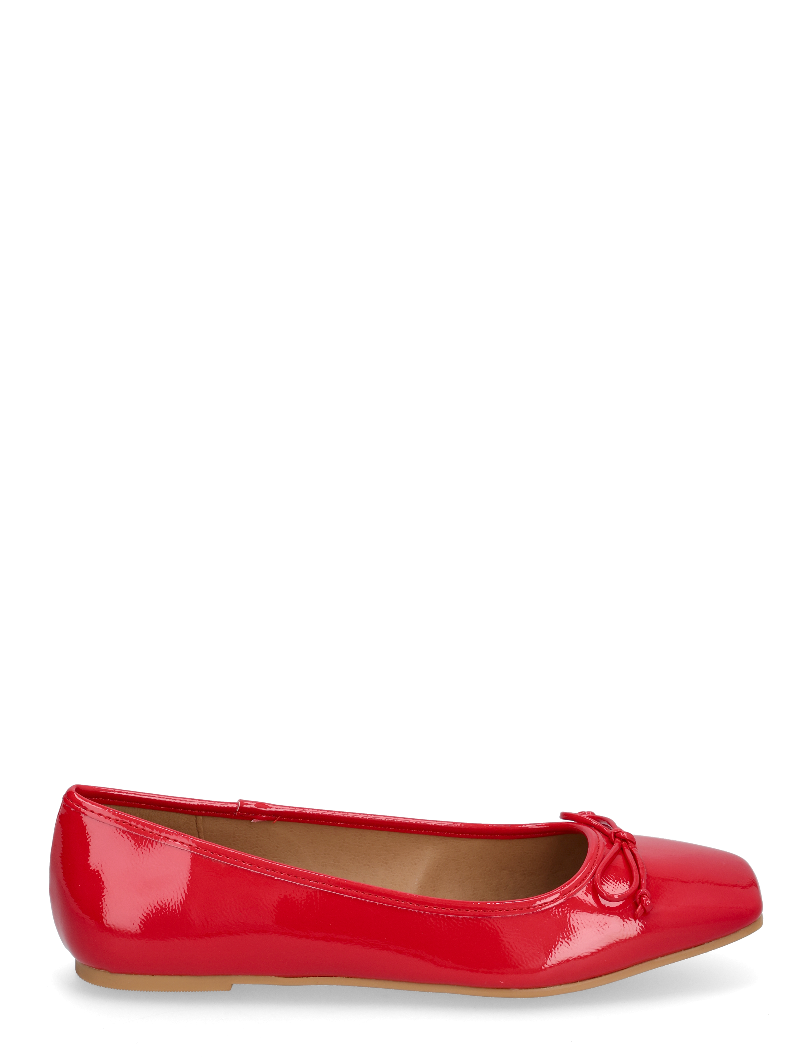 Bianco - BIAROSE Karré Ballet Flat Faux Leather - erilised sündmused - red patent - 2