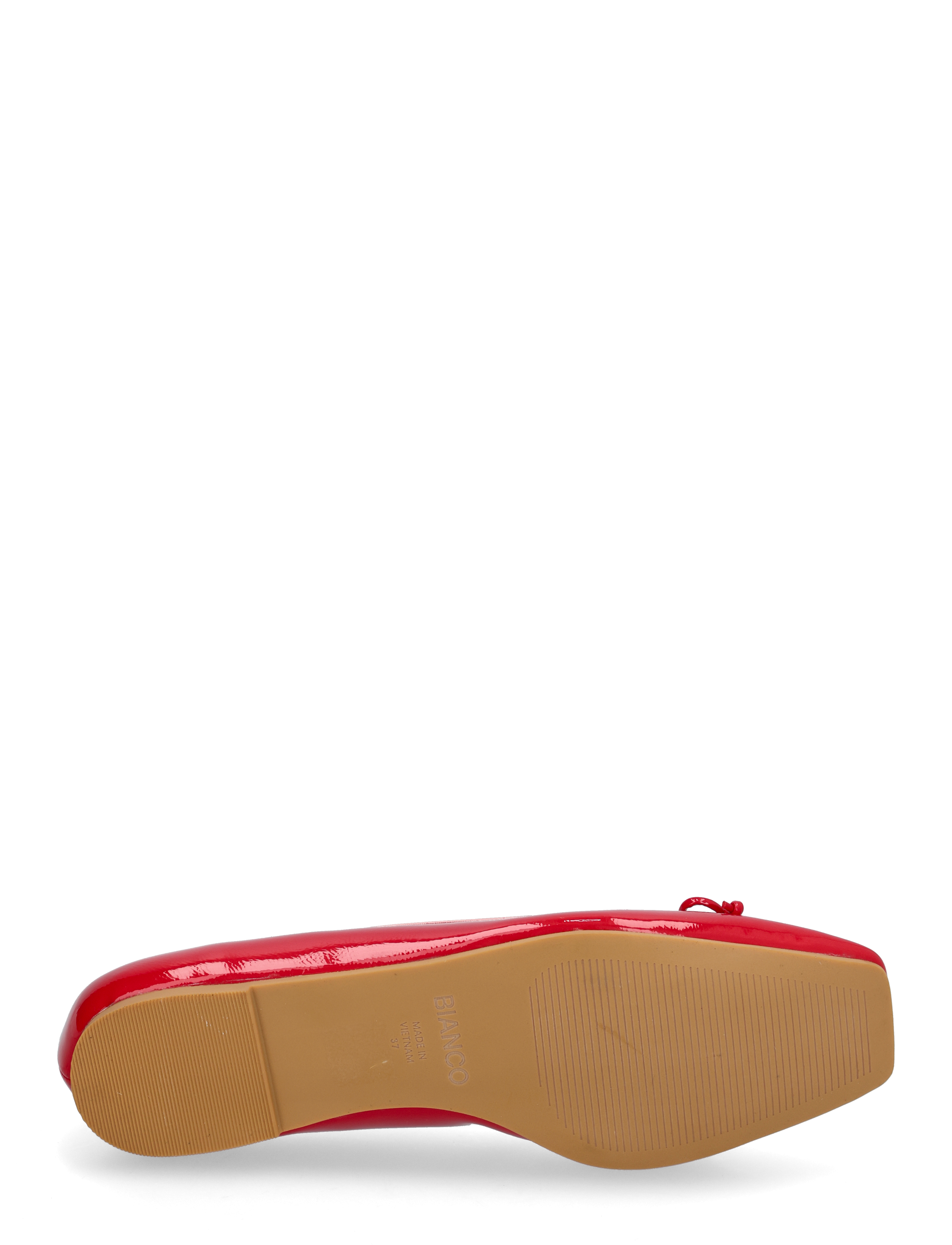 Bianco - BIAROSE Karré Ballet Flat Faux Leather - erilised sündmused - red patent - 5