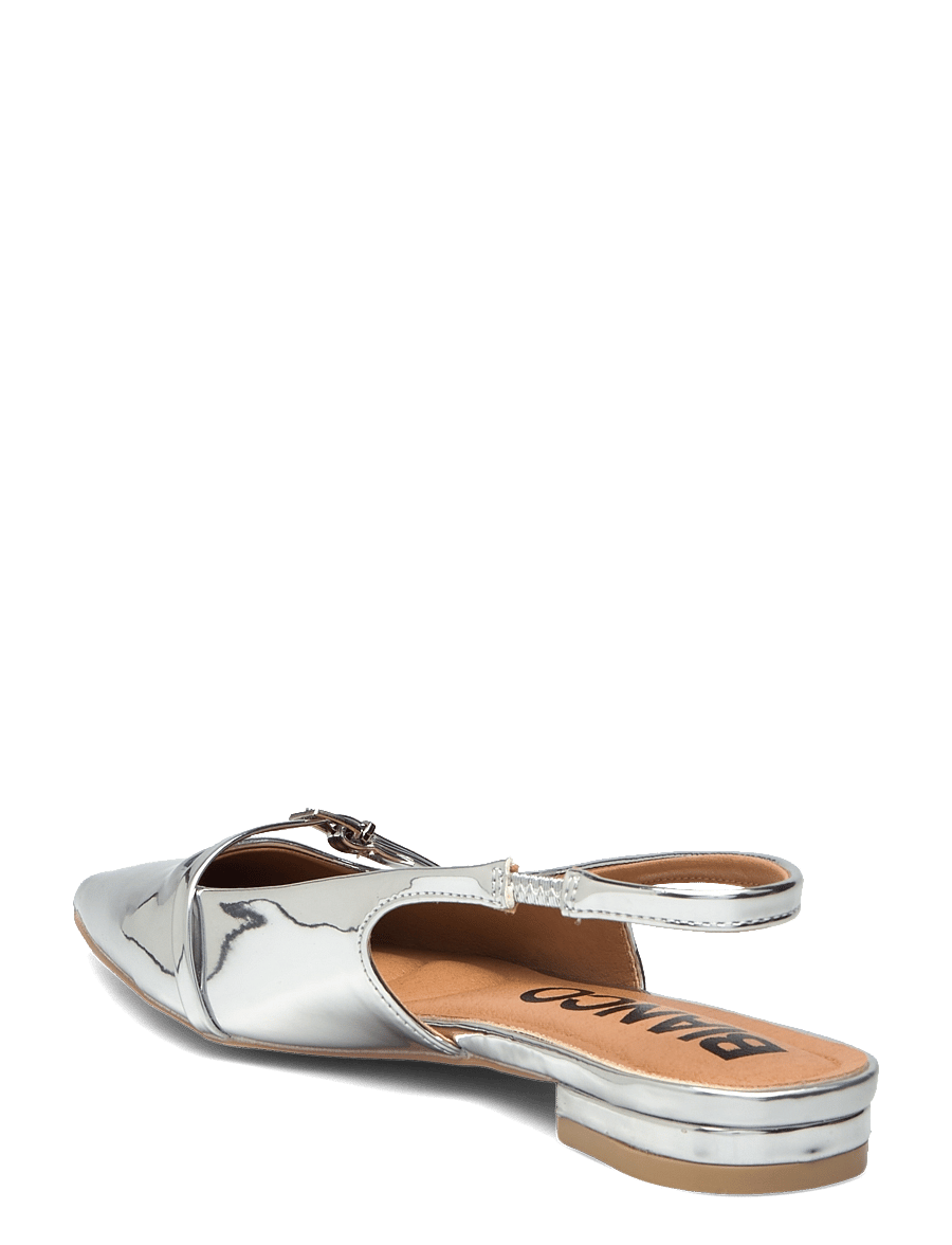 Bianco - BIABARI Pointy Flat Slingback Faux Leather - special occasions - silver mirror - 3