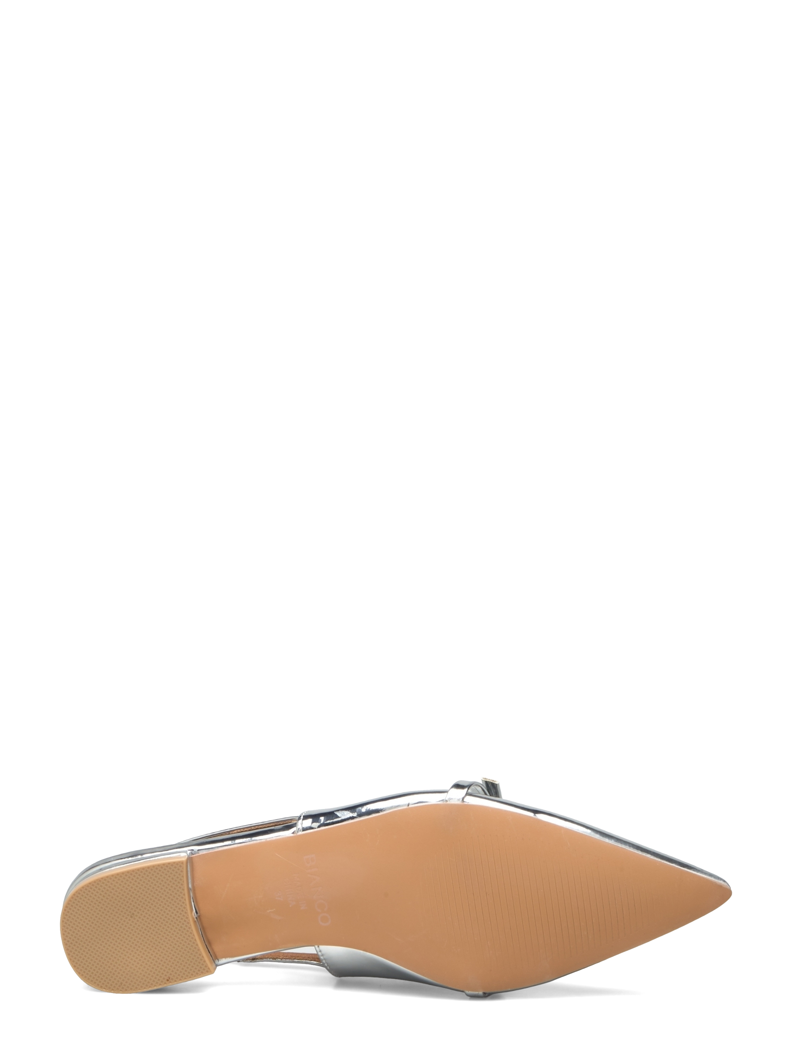 Bianco - BIABARI Pointy Flat Slingback Faux Leather - besondere anlässe - silver mirror - 5
