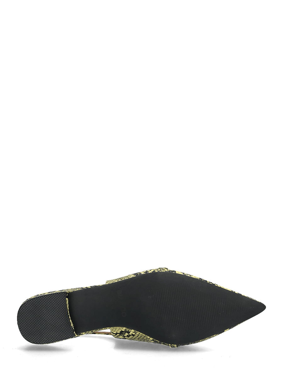Bianco - BIABARI Pointy Flat Slingback Faux Leather - besondere anlässe - yellow snake - 4