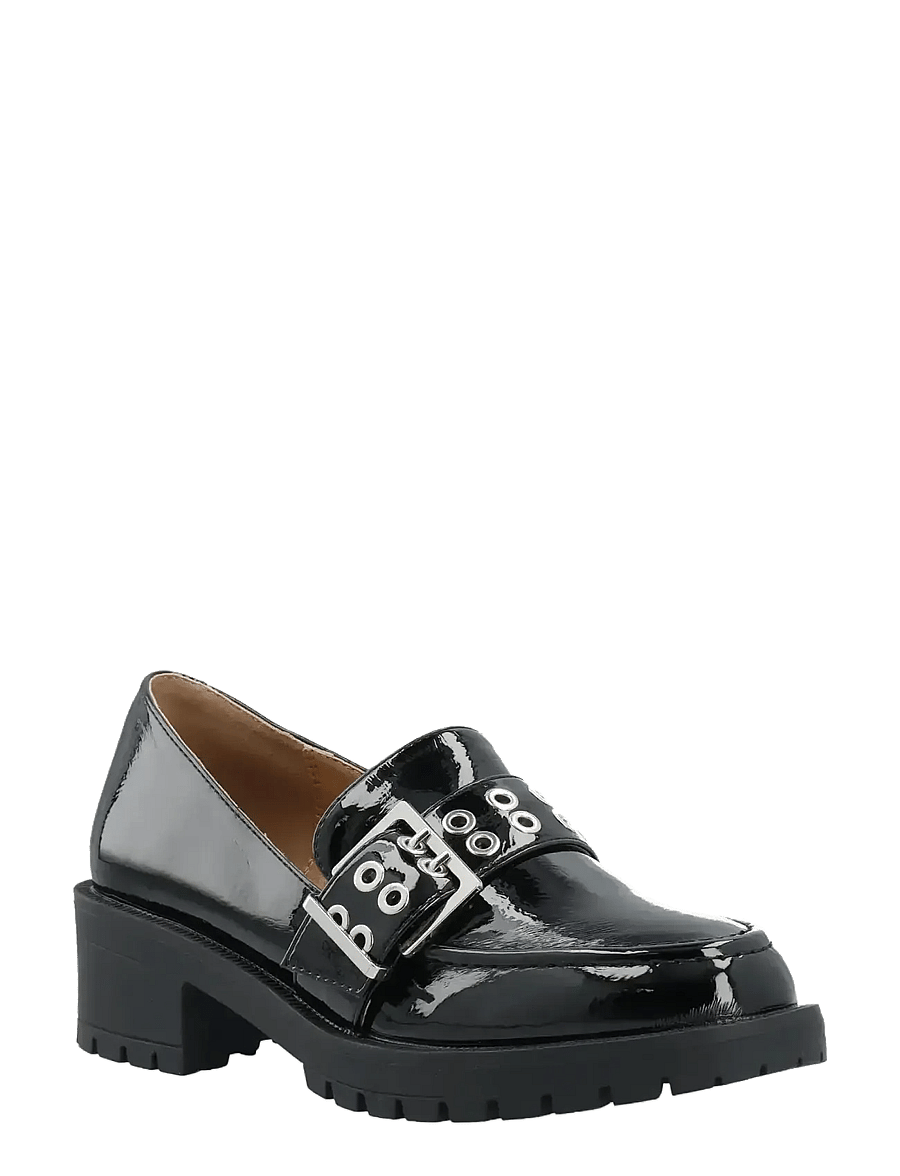 Bianco - BIAPEARL Buckle Loafer Faux Leather - modetrends - black patent - 0