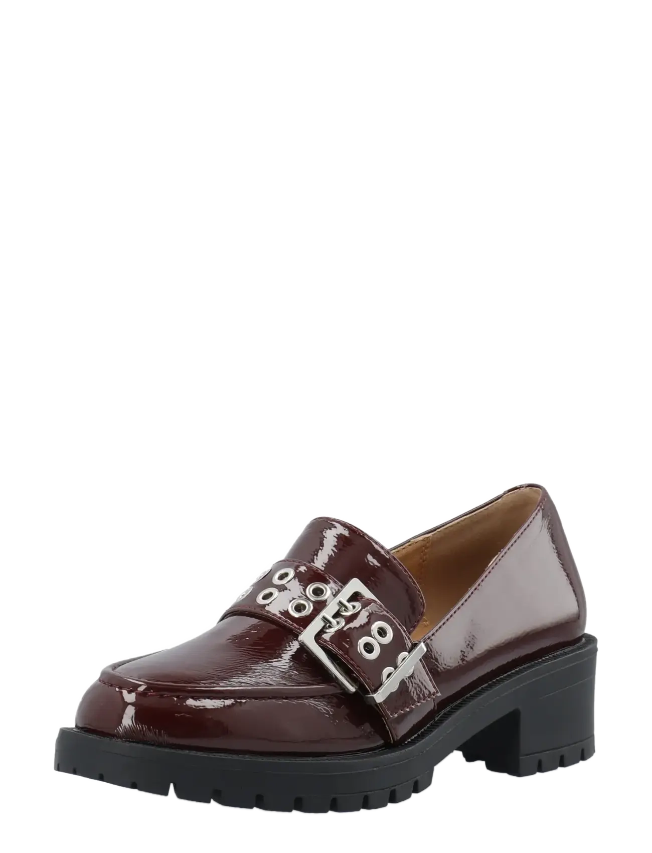 BIANCO Biapearl Buckle Loafer Faux Leder Burgundy - 37 - Damen
