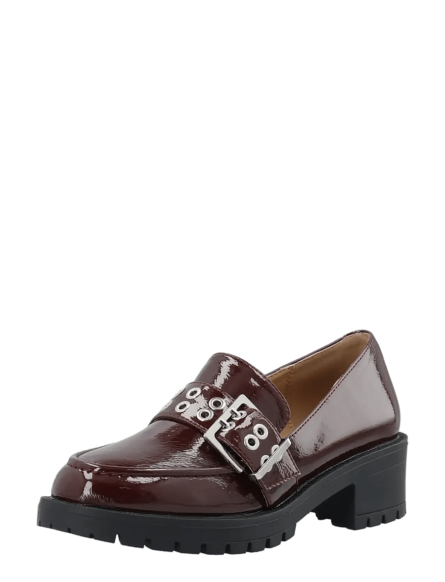 Bianco - BIAPEARL Buckle Loafer Faux Leather - modetrends - burgundy patent - 0