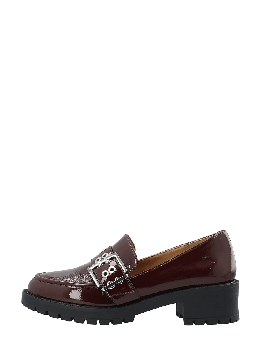 Bianco - BIAPEARL Buckle Loafer Faux Leather - modetrends - burgundy patent - 1