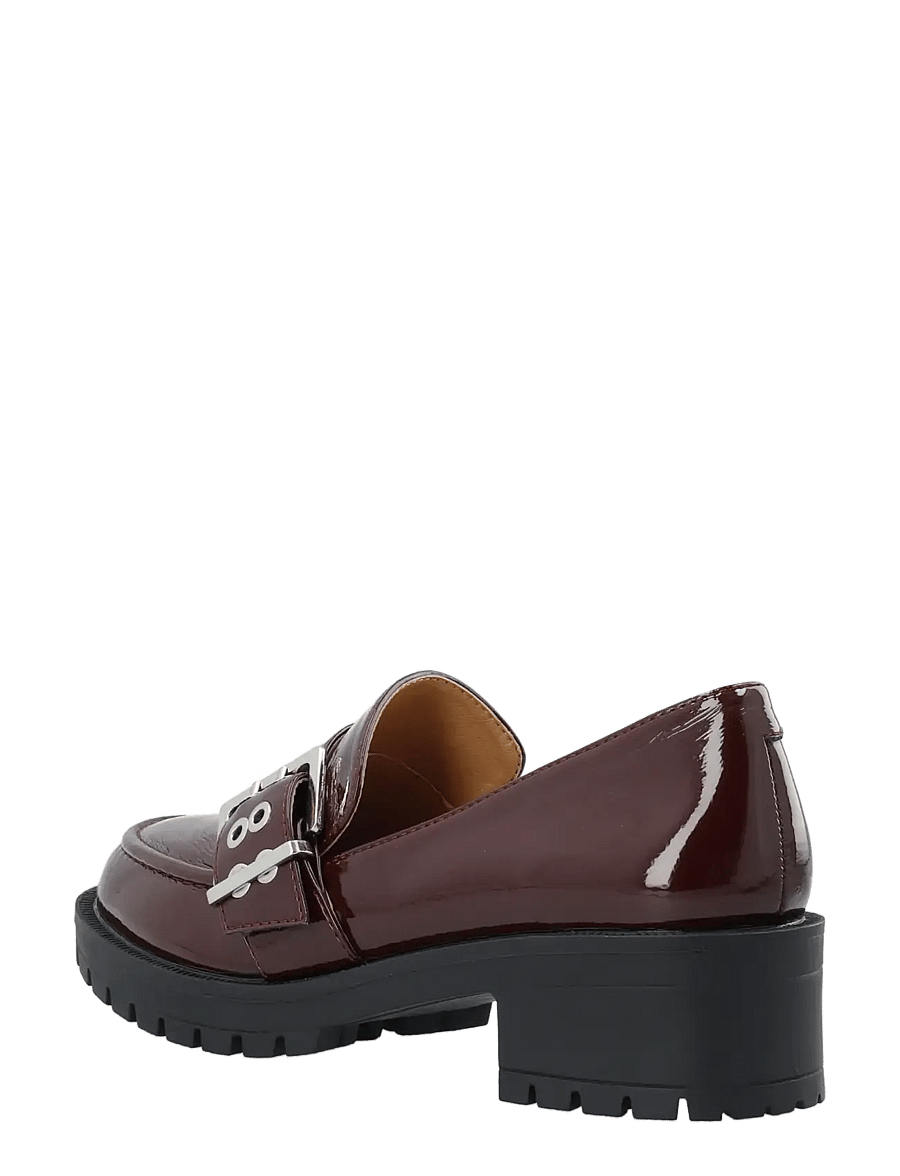 Bianco - BIAPEARL Buckle Loafer Faux Leather - modetrends - burgundy patent - 2