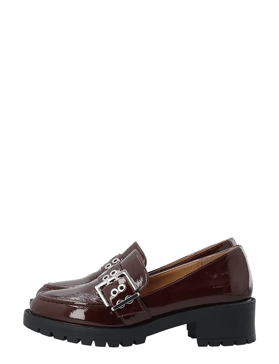 Bianco - BIAPEARL Buckle Loafer Faux Leather - modetrends - burgundy patent - 5