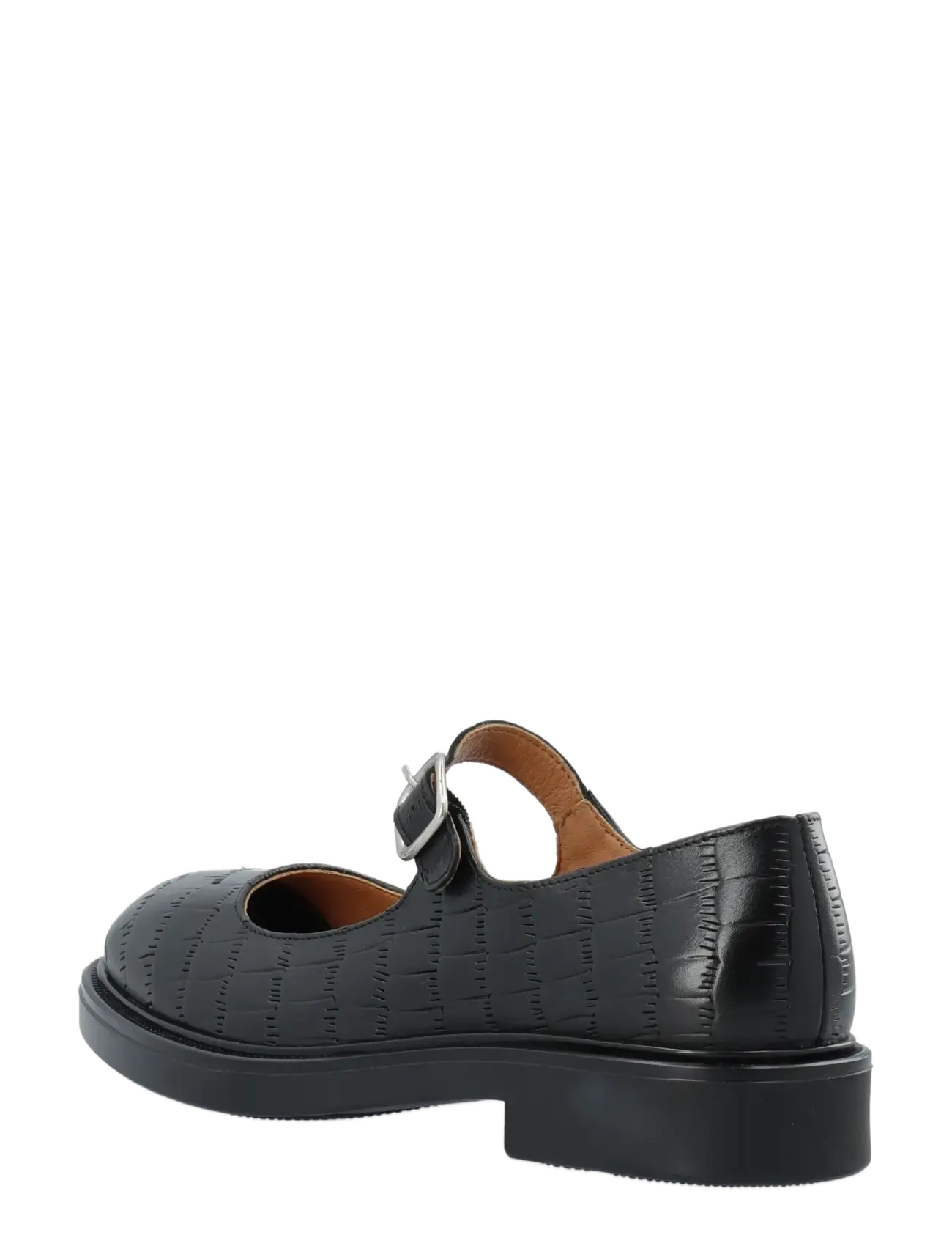 Bianco - BIAADDA Mary Jane Croco Embossed Leather - black - 2