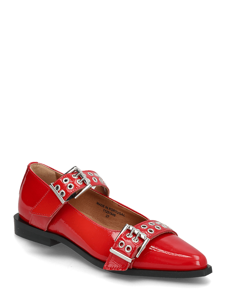 Bianco - BIAVICTORIA Double Buckle Ballet Flat Nappalak - erilised sündmused - red - 0