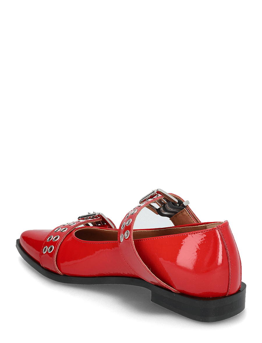 Bianco - BIAVICTORIA Double Buckle Ballet Flat Nappalak - erilised sündmused - red - 2