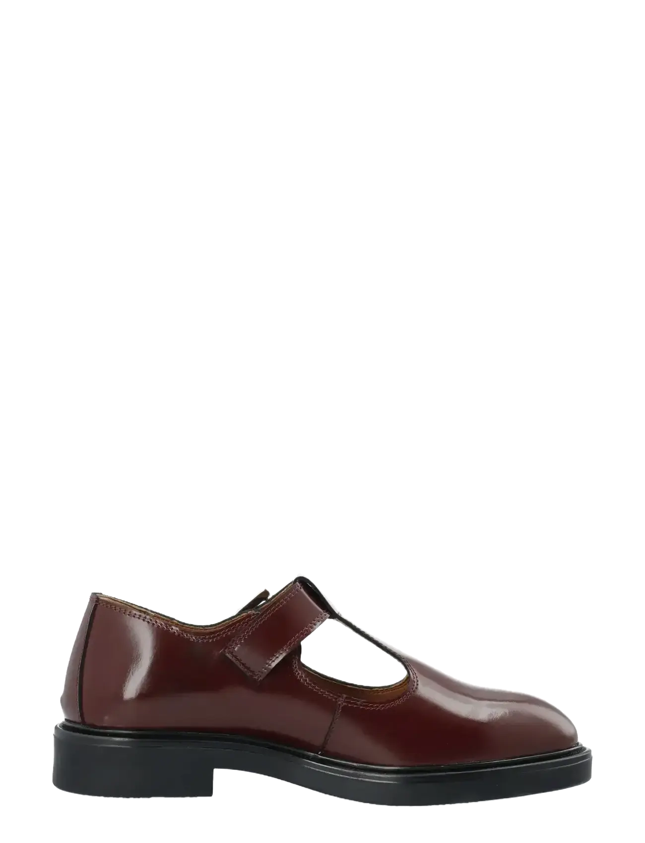 Bianco BIAADDA T-Strap Mary Jane Polido - Jalanõud - BURGUNDY / brown