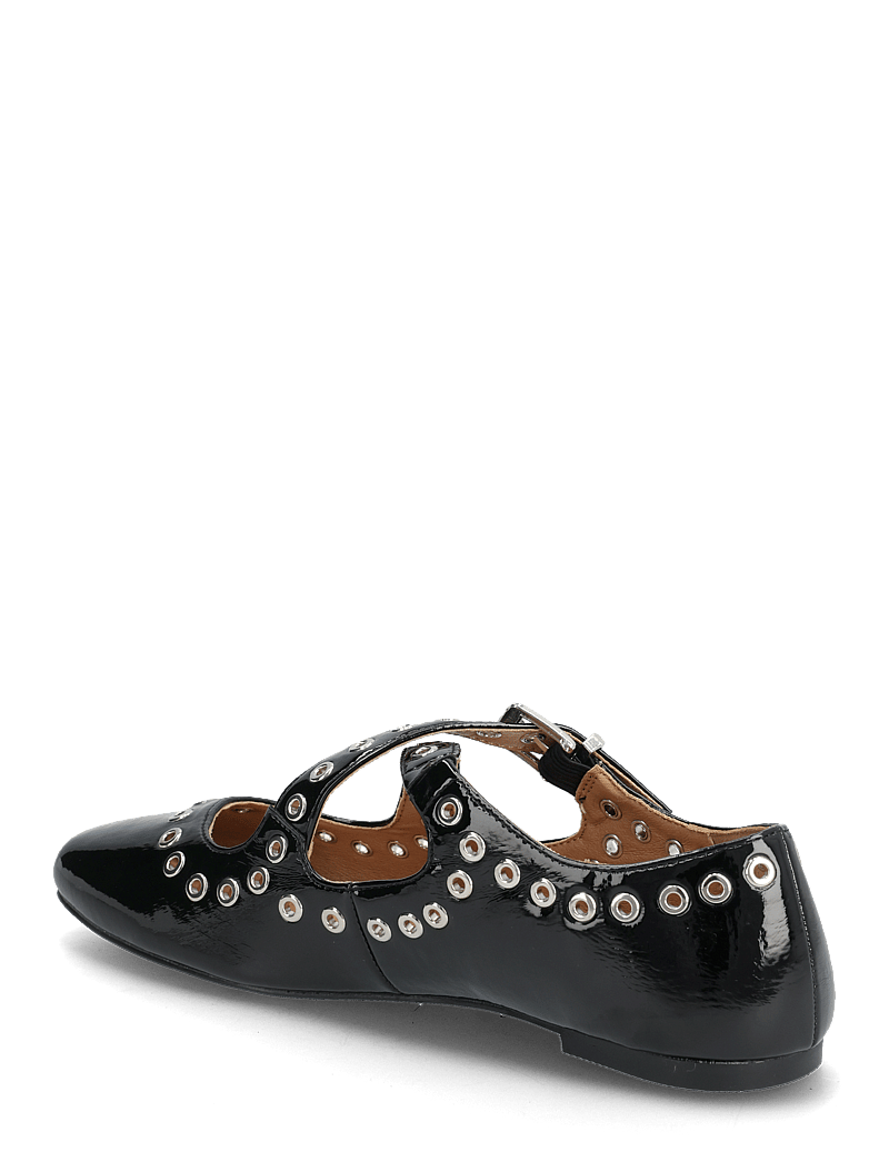 Bianco - BIALILJA Cross Mary Jane Studded Faux Leather - besondere anlässe - black patent - 2