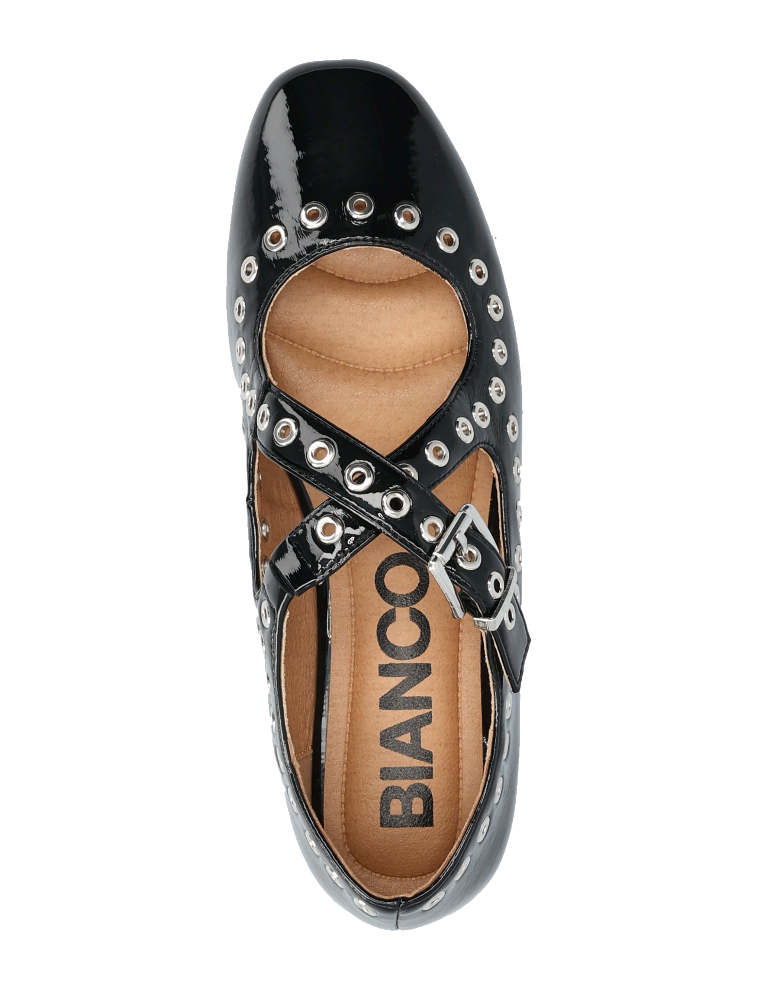 Bialilja Cross Mary Jane Studded Faux Leather 4