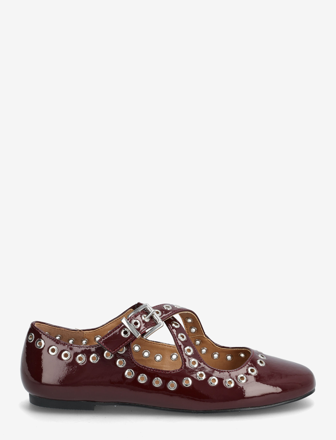 Bianco - BIALILJA Cross Mary Jane Studded Faux Leather - særlige begivenheder - burgundy patent - 1