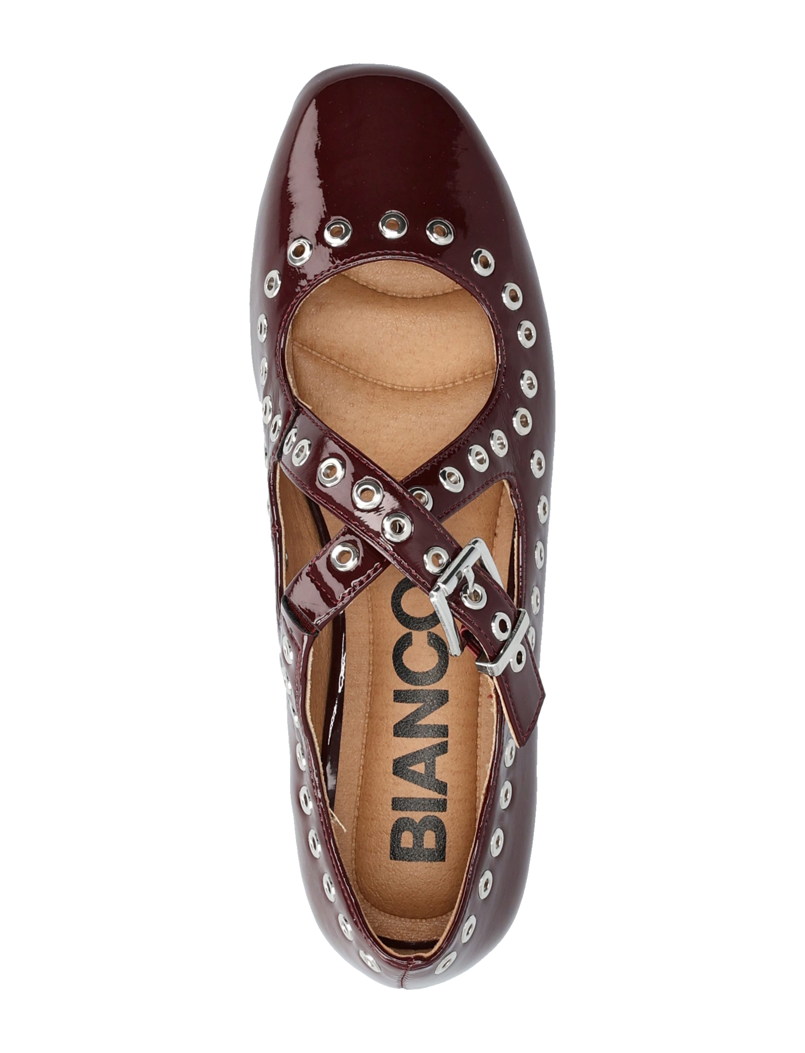 Bialilja Cross Mary Jane Studded Faux Leather 4