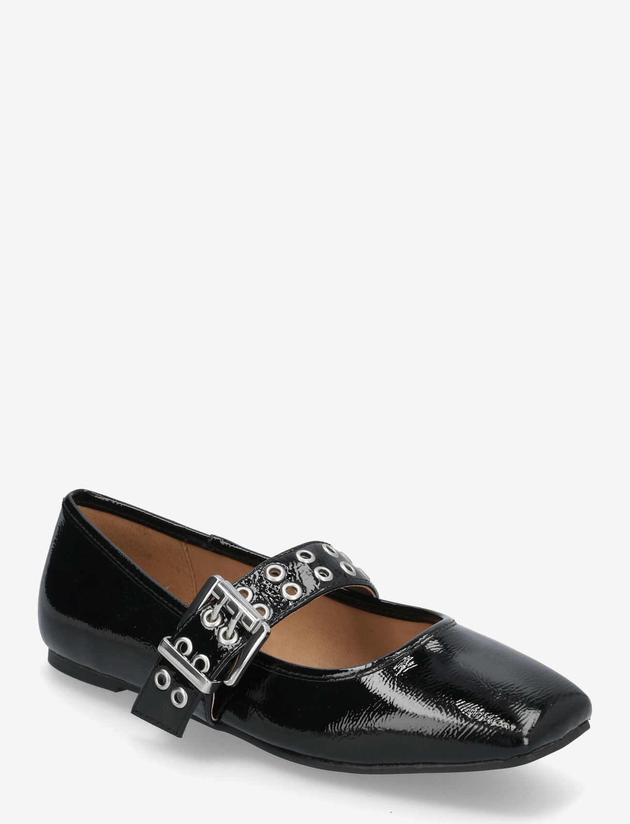 Bianco - BIAROSE Karré Mary Jane Flat Faux Leather - speciella tillfällen - black patent - 1