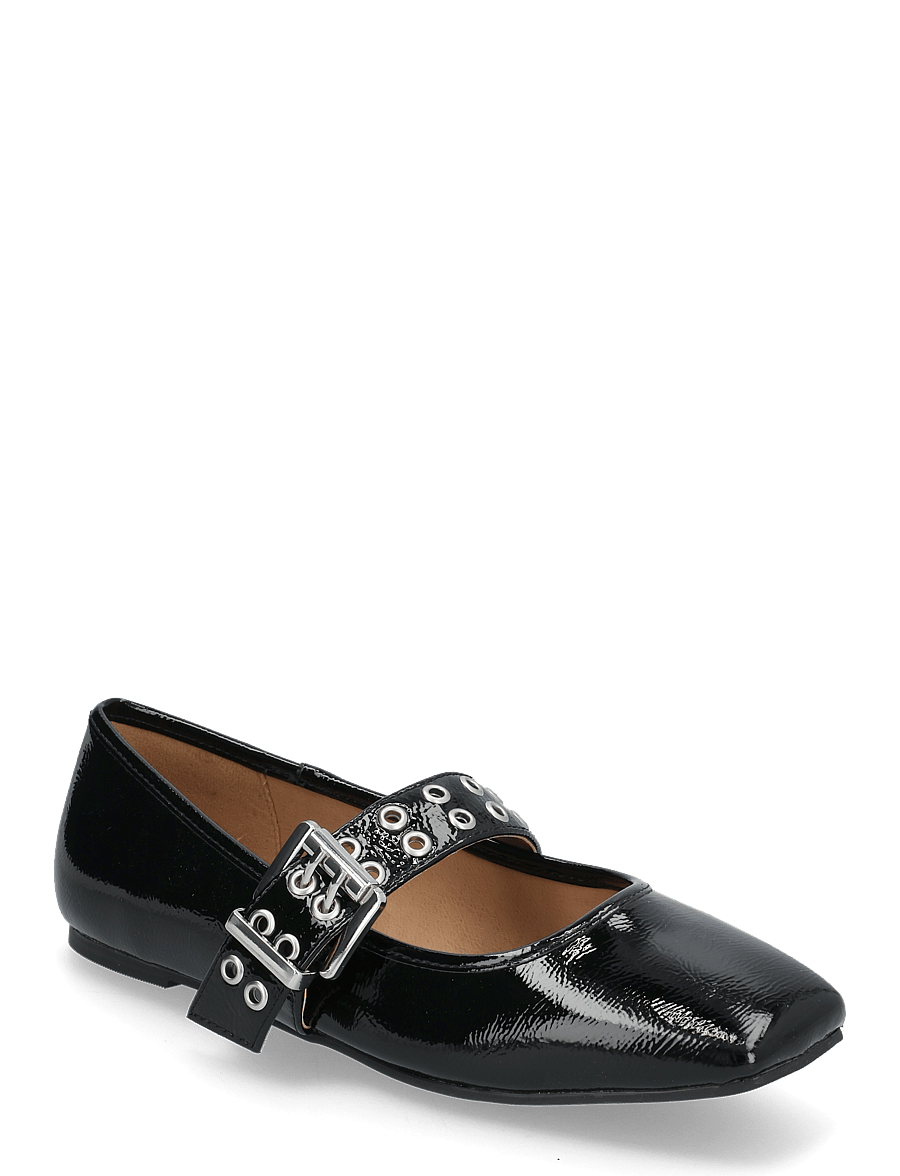 Bianco - BIAROSE Karré Mary Jane Flat Faux Leather - besondere anlässe - black patent - 1