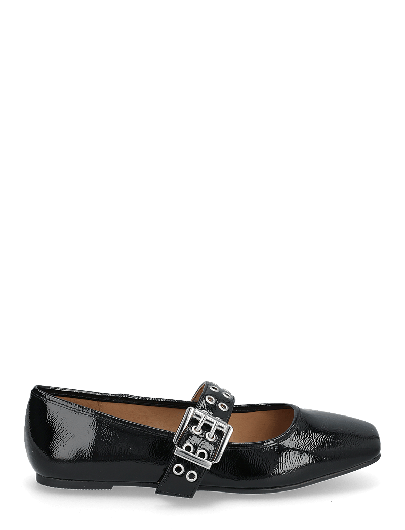 Bianco - BIAROSE Karré Mary Jane Flat Faux Leather - speciella tillfällen - black patent - 2