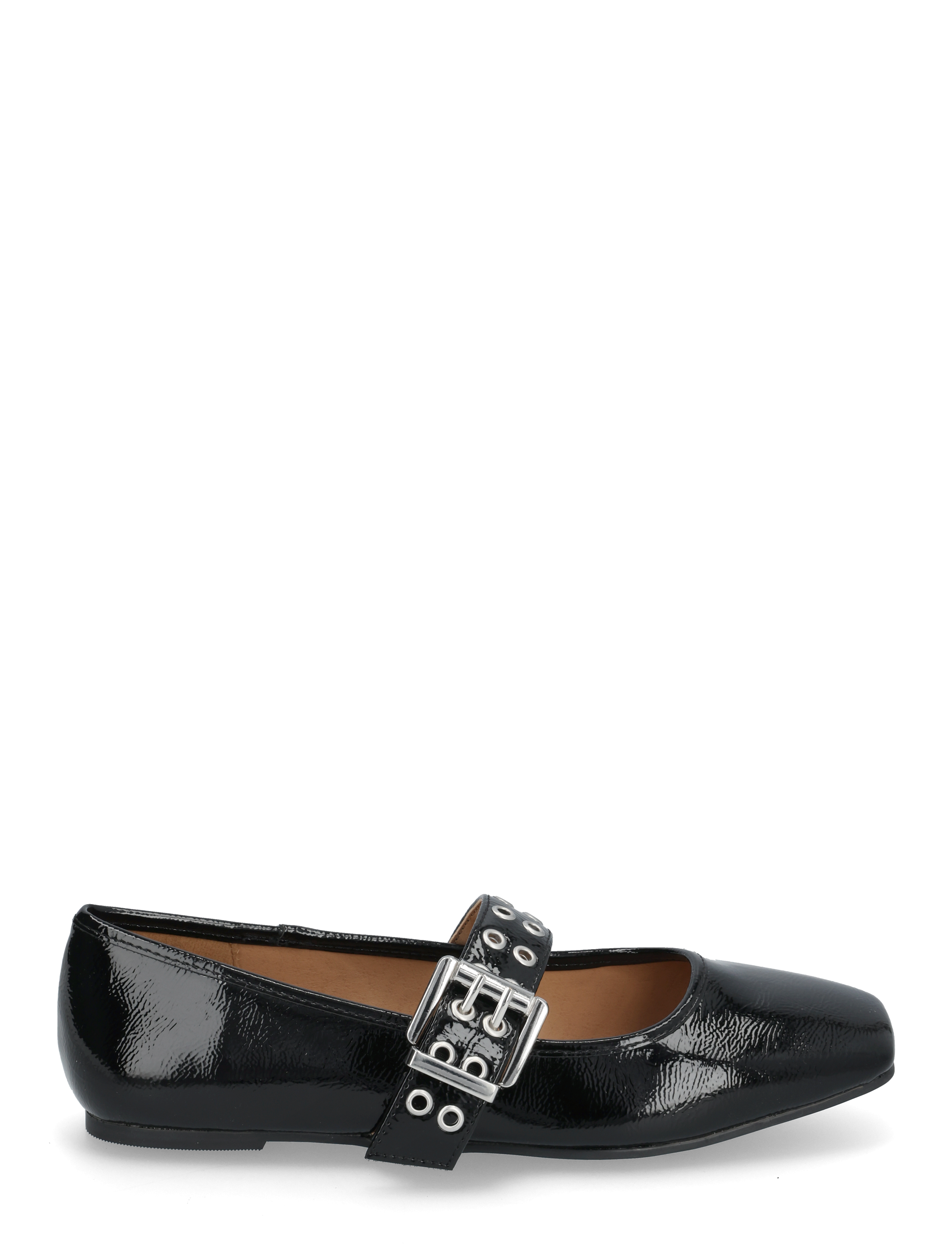 Bianco - BIAROSE Karré Mary Jane Flat Faux Leather - special occasions - black patent - 2