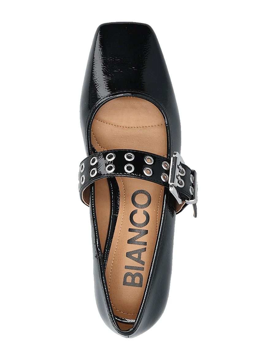Bianco - BIAROSE Karré Mary Jane Flat Faux Leather - besondere anlässe - black patent - 4