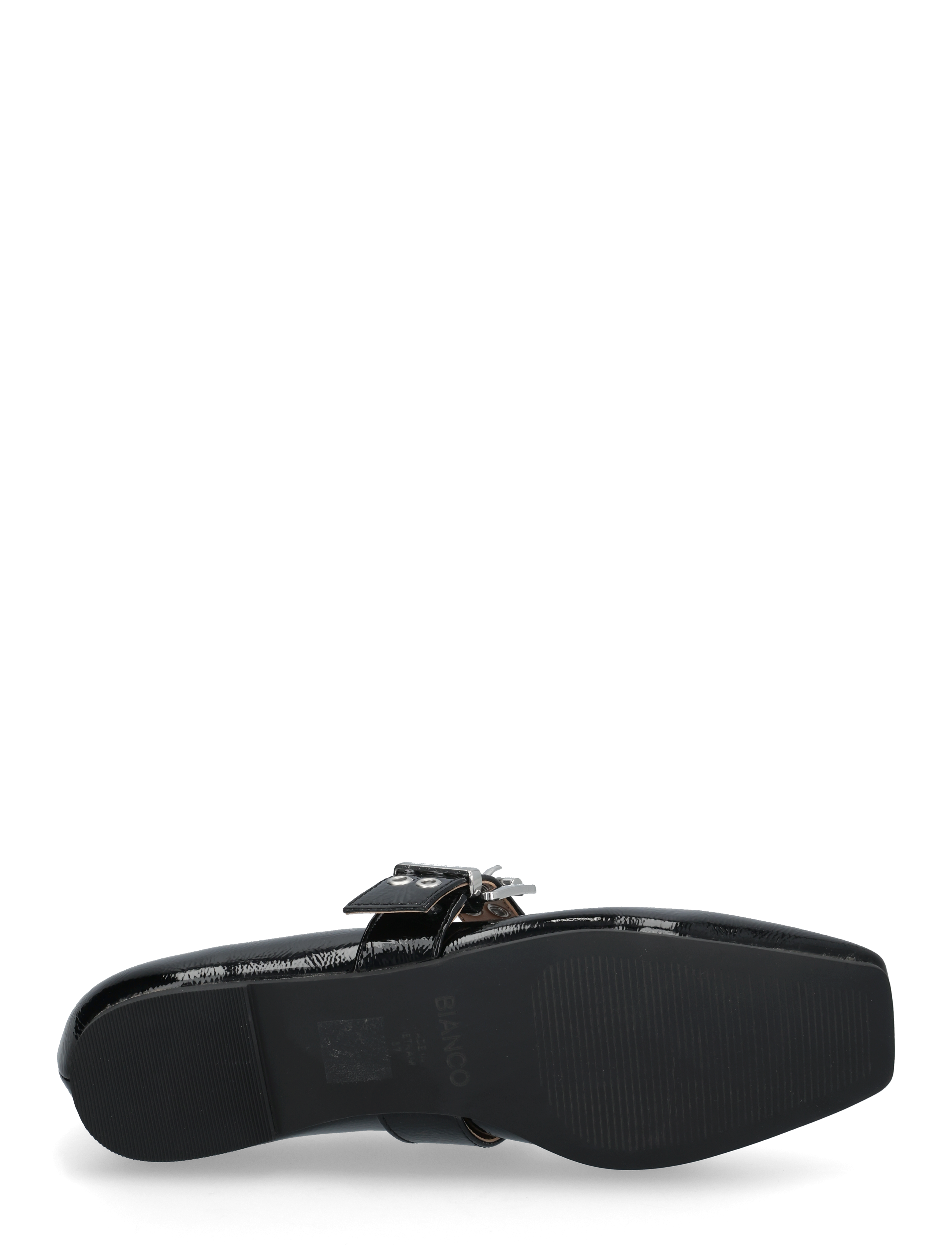 Bianco - BIAROSE Karré Mary Jane Flat Faux Leather - special occasions - black patent - 5