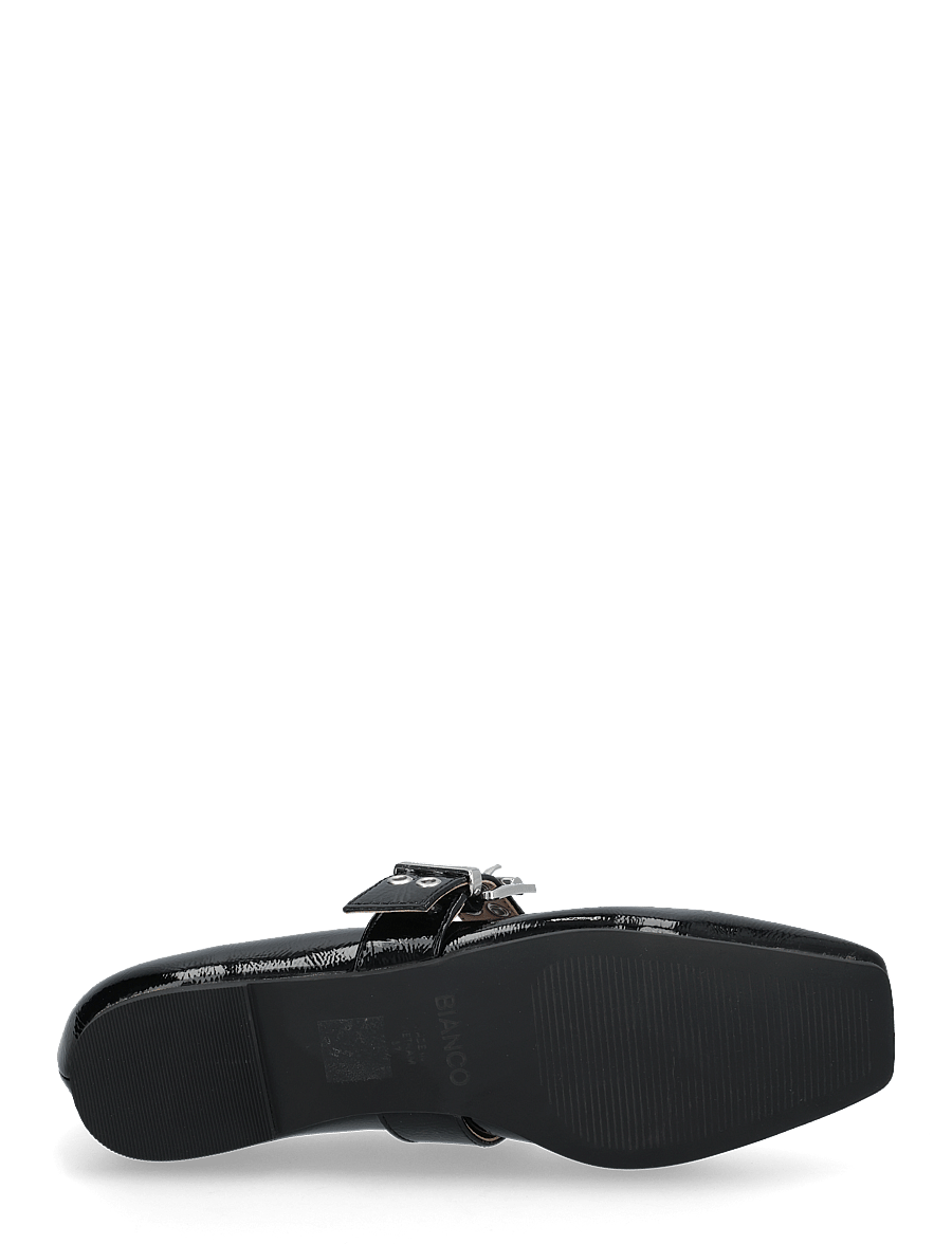 Bianco - BIAROSE Karré Mary Jane Flat Faux Leather - besondere anlässe - black patent - 5